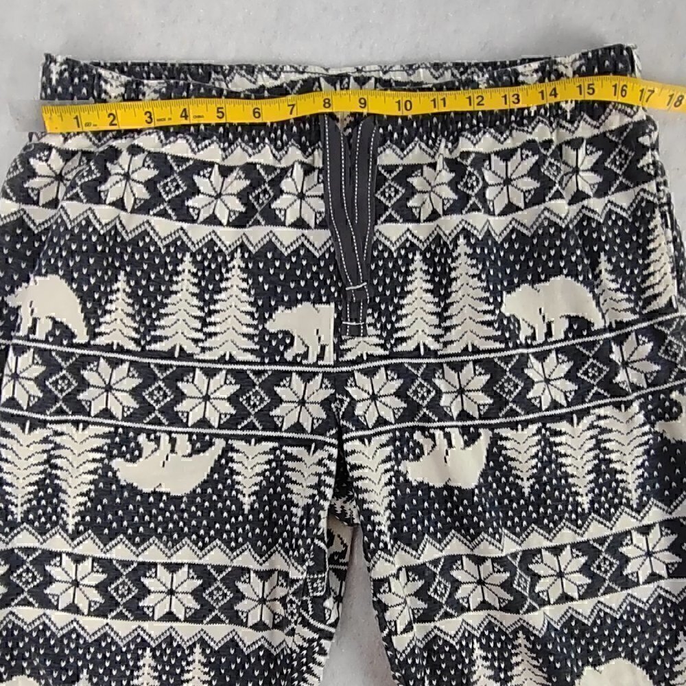 Old Navy Gray White Fair Isle 100% Cotton Pajama Bottoms Size Large - Picture 5 of 9